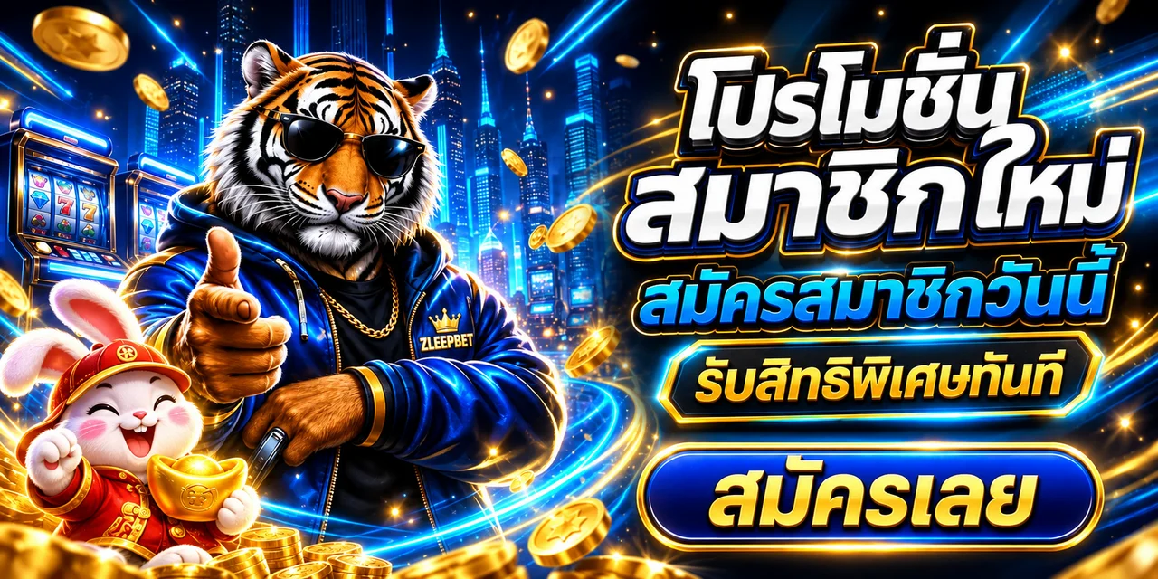 โปรโมชั่นสมาชิกใหม่ ZLEEPBET พร้อมมาสคอตกระต่าย