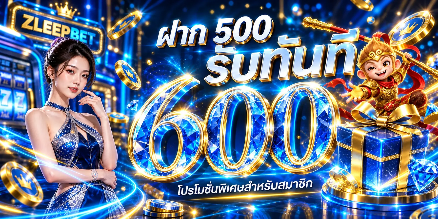 โบนัสฝาก ZLEEPBET พร้อมมาสคอตลิงทอง